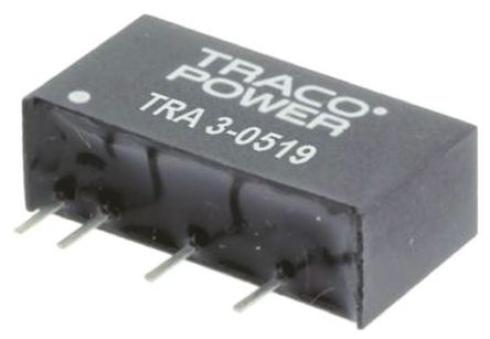 TRACOPOWER - TRA 3-1213 - TRACOPOWER TRA 3 ϵ 3W ʽֱ-ֱת TRA 3-1213, 10.8  13.2 V ֱ, 15V dc, 200mA, 1kV dcѹ, 89%Ч, SIP 6װ		