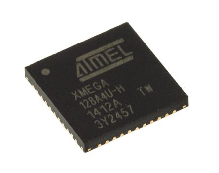 Microchip - ATXMEGA128A4U-MH - Microchip AVR Xmega ϵ 8 bit/16 bit AVR MCU ATXMEGA128A4U-MH, 32MHz, 2 kB132 kB ROM , 8 kB RAM, 1xUSB, VQFN-44		