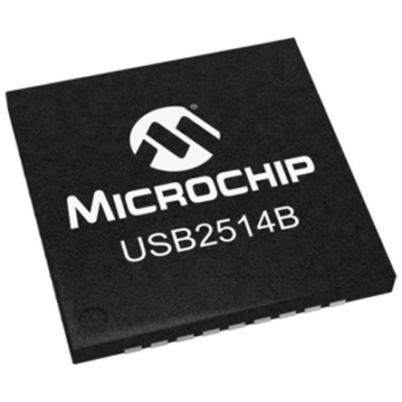 Microchip - USB2514B-I/M2 - Microchip USB2514B-I/M2 4 USB , ֧USB 2.0, 3.3 V, 36 SQFNװ		