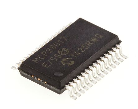 Microchip - MCP23017-E/SS - Microchip MCP23017-E/SS 16ͨ 1.7MHz I/Oչ, I2Cӿ, 28 SSOPװ		