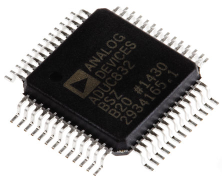 Analog Devices - ADUC832BSZ - Analog Devices ADuC8 ϵ 8 bit 8052 MCU ADUC832BSZ, 16.78MHz, 4 kB62 kB ROM , 2304 B RAM, MQFP-52		