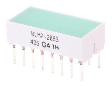 Broadcom - HLMP-2885-FG000 - Broadcom  ɫ LED  HLMP-2885-FG000, 100 mcd, ͨװװ		