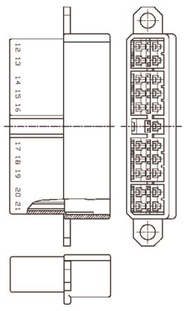 TE Connectivity - 172514-1 - TE Connectivity Multi-Interlock Mark II ϵ 2  11 · ĸ ѹ 172514-1		