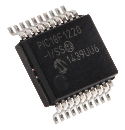 Microchip - PIC18F1220-I/SS - Microchip PIC18F ϵ 8 bit PIC MCU PIC18F1220-I/SS, 40MHz, 4 kB256 B ROM , 256 B RAM, SSOP-20		