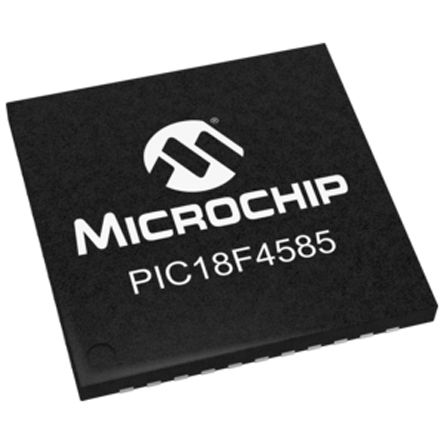 Microchip - PIC18F4585-I/ML - Microchip PIC18F ϵ 8 bit PIC MCU PIC18F4585-I/ML, 40MHz, 48 kB ROM , 3328 B RAM, QFN-44		