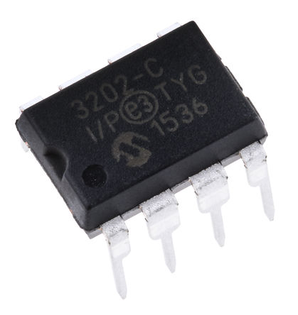 Microchip - MCP3202-CI/P - Microchip MCP3202-CI/P 12 λ ADC, , SPIӿ, 8 PDIPװ		