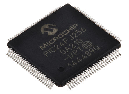 Microchip - PIC24FJ256DA210-I/PT - Microchip PIC24FJ ϵ 16 bit PIC MCU PIC24FJ256DA210-I/PT, 32MHz, 256 kB ROM , 96 kB RAM, 1xUSB, TQFP-100		