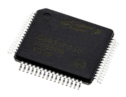 Silicon Labs - C8051F010-GQ - Silicon Labs C8051F ϵ 8 bit 8051 MCU C8051F010-GQ, 20MHz, 32 kB ROM , 256 B RAM, TQFP-64		
