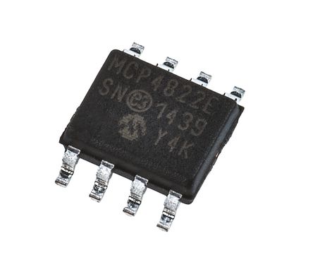 Microchip - MCP4822-E/SN - Microchip MCP4822-E/SN ˫ 12 λ DAC, УSPI/Microwireӿ, 8 SOICװ		