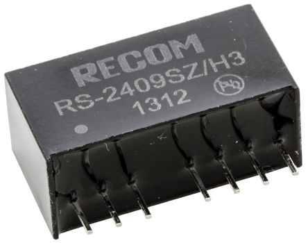 Recom - RS-2409SZ/H3 - Recom RS ϵ 2W ʽֱ-ֱת RS-2409SZ/H3, 9  36 V ֱ, 9V dc, 222mA, 3kV dcѹ, SIPװ		