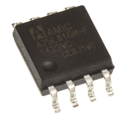 AMIC Technology - A25L016M-F - AMIC Technology A25L016M-F , 16Mbit (8192 ҳ x 256 ֽ), SPIӿ, 8ns, 2.7  3.6 V, 8 SOPװ		