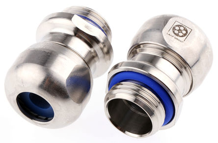 Lapp - 53806750 - Lapp IP69K 不锈钢 电缆固定头 53806750, 4.5mm 至 7mm电缆直径, -40°C至+100°C, M16螺纹		