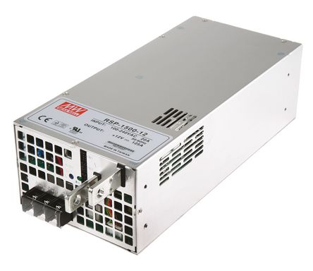 RS Pro - RSP-1500-12 - RS Pro 1500W  ǶʽģʽԴ SMPS RSP-1500-12, 127  370 V dc, 90  264 V ac, 12V dc, 125A, 87%Ч		