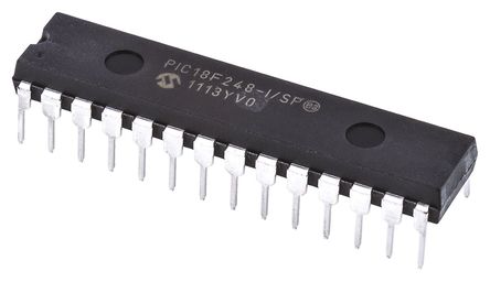 Microchip - PIC18F248-I/SP - Microchip PIC18F ϵ 8 bit PIC MCU PIC18F248-I/SP, 40MHz, 16 kB256 B ROM , 768 B RAM, SPDIP-28		