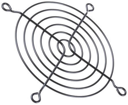 RS Pro - G92-16B - RS Pro 92mm风扇 黑色 钢 手指防护罩 G92-16B		