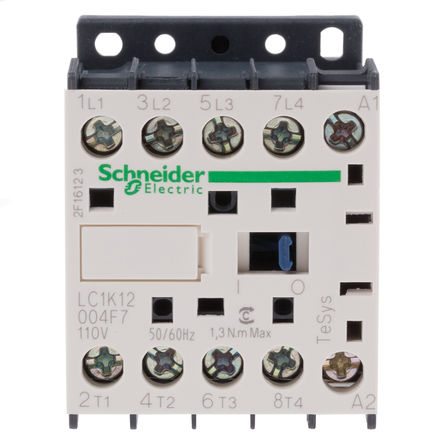 Schneider Electric - LC1K12004F7 - Schneider Electric TeSys K LC1K ϵ�� �Ӵ��� LC1K12004F7, 4 ��������������, 20 A, 110 V ������Ȧ		