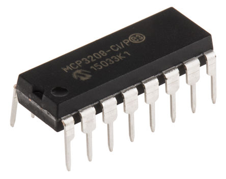 Microchip - MCP3208-CI/P - Microchip MCP3208-CI/P 12 λ ADC, , SPIӿ, 16 PDIPװ		