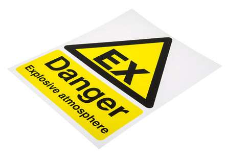 Signs & Labels - HA11533R - Signs & Labels HA11533R ɫ/ɫ Ӣ  PP Σվ־ “Ex Danger Explosive Atmosphere“, 300 x 400mm		