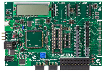 Microchip - DM160228 - Microchip Explorer 8 ׼ ΢  DM160228; Ƕʽ ΢ (PIC8 ں)		