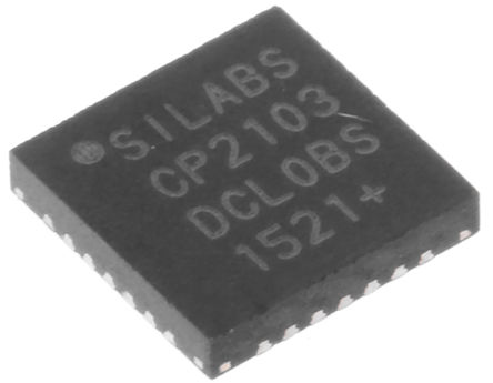 Silicon Labs - CP2103-GM - Silicon Labs CP2103-GM 12MBps USB , ֧USB  UART, 3.3 V, 28 QFNװ		
