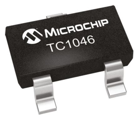 Microchip - TC1046VNBTR - Microchip TC1046VNBTR ѹ¶ȴ, 2Cȷ, ģӿ, 2.7  4.4 VԴ, -40  +125 C¶, 3 SOT-23Bװ		