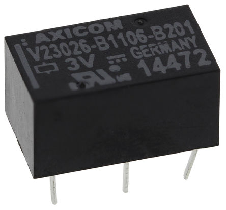 TE Connectivity - V23026B1106B201 - TE Connectivity V23026B1106B201 ˫ PCB װ ̵, 1 A, 3V dc		
