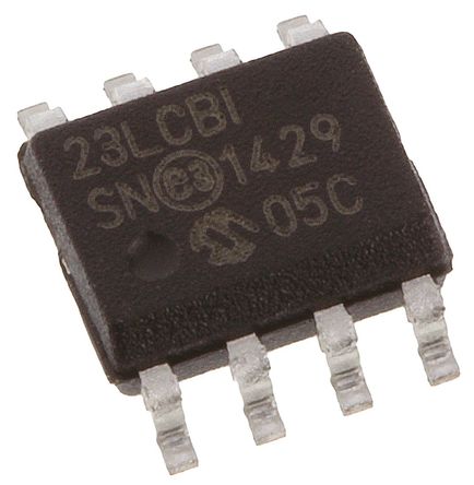 Microchip - 23LC1024-I/SN - Microchip 23LC1024-I/SN, 1Mbit SRAM ڴ, 128K  x 8 λ, 20MHz, 2.5  5.5 V, 8 SOICװ		