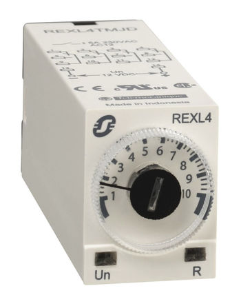 Schneider Electric - REXL4TMB7 - Schneider Electric ๦ ʱ̵ REXL4TMB7, 0.1 s  100 h, 4, 4PDT, 24 V 		