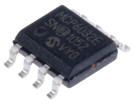 Microchip - MCP6032-E/SN - Microchip MCP6032-E/SN ˫ ȷ Ŵ, 10kHz, 3  5V, , 8 SOICװ		
