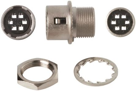 Hirose - HR10G-7R-6SC(73) - Hirose HR10 ϵ�� 6· ��尲װ ֱ�� ������ ���� HR10G-7R-6SC(73), ĸ����, ����ʽ�Ӻ�		