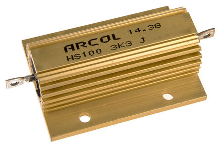Arcol - HS100 3K3 J - Arcol HS100 ϵ HS100 3K3 J 100W 3.3k 5%  尲װ̶ֵ, Ӷ, Ƿװ		