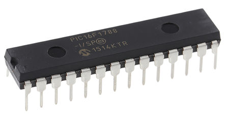 Microchip - PIC16F1788-I/SP - Microchip PIC16F ϵ 8 bit PIC MCU PIC16F1788-I/SP, 32MHz, 16384  ROM , 2048 B RAM, 1xUSB, SPDIP-28		