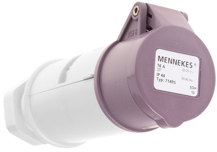 Mennekes - 714A - Mennekes ɫ 3P ҵԴ °װ  714A, 16A, 20  25 V, IP44		