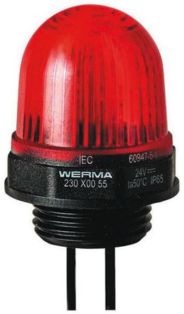 Werma - 23010055 - Werma 230 ϵ ɫ LED, ȶƹ źŵ 23010055, 24 V ֱ, 尲װ		
