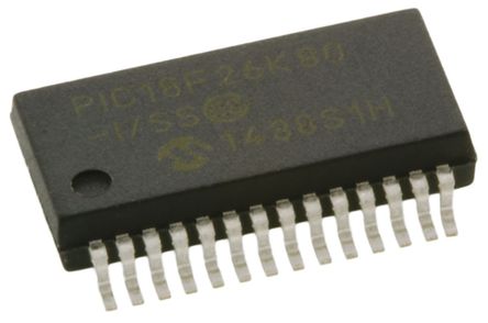 Microchip - PIC18F26K80-I/SS - Microchip PIC18F ϵ 8 bit PIC MCU PIC18F26K80-I/SS, 64MHz, 64 kB ROM , 1024 B3648 B RAM, SSOP-28		