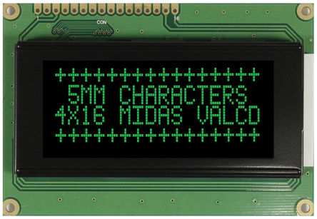 Midas - MC41605A12W-VNMLG - Midas MC41605 ϵ ͸ʽ ĸ LCD ɫʾ MC41605A12W-VNMLG, LED, 416ַ		