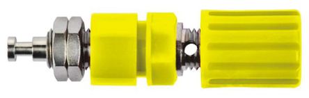 Schutzinger - POL 6718 / GE - Schutzinger POL 6718 / GE 黄色 4mm 插座, 33 V ac, 70 V dc 36A, 镀镍触点		