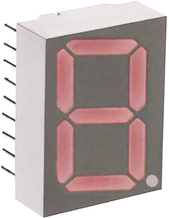 Broadcom - HDSP-N101 - Broadcom 1ַ 7  ɫ LED  HDSP-N101, 3.5 mcd, ҲС, 7.6mmַ, ͨװװ		