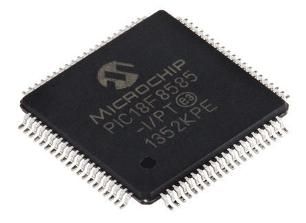 Microchip - PIC18F8585-I/PT - Microchip PIC18F ϵ 8 bit PIC MCU PIC18F8585-I/PT, 40MHz, 48 kB1024 B ROM , 3328 B RAM, TQFP-80		