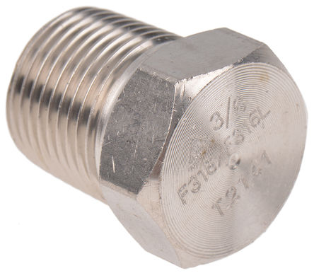 RS Pro - 3/8in Hex Plug Male - RS Pro 0.82in  ƹܼ 3/8in Hex Plug Male, ǲͷ, 3/8 in R  (ͷ1) R(T)		