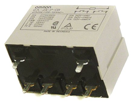 Omron - G7L2AP24DC - Omron G7L2AP24DC DPNO PCB װ Ǳ̵, 20 A, 24V dc		