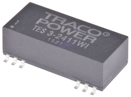 TRACOPOWER - TES 3-2411WI - TRACOPOWER TES 3WI ϵ 3W ʽֱ-ֱת TES 3-2411WI, 9  36 V ֱ, 5V dc, 600mA, 1.5kVѹ, 79%Ч, DIP 24װ		