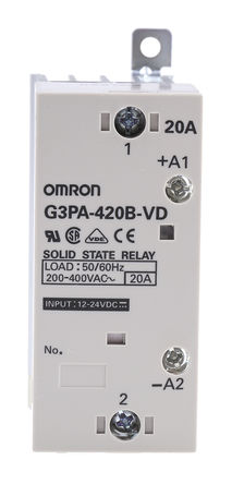 Omron - G3PA-420B-VD DC12-24 - Omron 20 A ̰װ ̵̬ G3PA-420B-VD DC12-24, ˫ɿع迪Ԫ, 㽻л, 440 V		