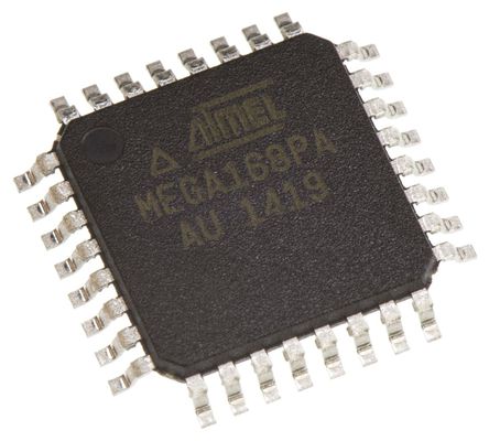 Atmel - ATMEGA168PA-AU - ATmega ϵ Atmel 8 bit AVR MCU ATMEGA168PA-AU, 20MHz, 16 kB512 B ROM , 1 kB RAM, TQFP-32		