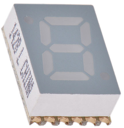 Broadcom - HDSM-281B - Broadcom 1ַ 7  ɫ LED  HDSM-281B, 6 mcd, ҲС, 7mmַ, 氲װ		
