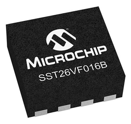 Microchip - SST26VF016B-104V/MF - Microchip SST26VF016B-104V/MF оƬ, 16Mbit (2M x 8 λ), SPIӿ, 2.7  3.6 V, 8 WDFNװ		