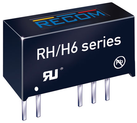 Recom - RH-1515D/H6 - Recom RH ϵ 1W ʽֱ-ֱת RH-1515D/H6, 15V dc, 33mA, 4kVѹ, 84%Ч, 7 Pin SIPװ		