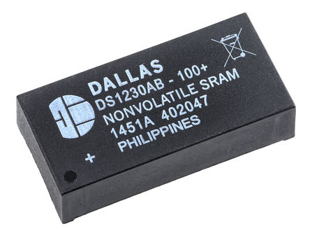 Maxim - DS1230AB-100+ - DS1230AB-100+, 256kbit NVRAM 洢, 4.75  5.25 V, 0  +70 C, 28 EDIPװ		