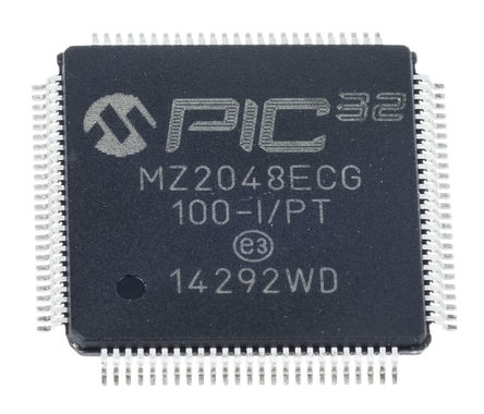 Microchip - PIC32MZ2048ECG100-I/PT - PIC32MZ ϵ Microchip 32 bit PIC MCU PIC32MZ2048ECG100-I/PT, 200MHz, 2048 kB ROM , 512 kB RAM, 1xUSB, TQFP-100		
