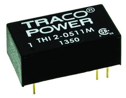 TRACOPOWER - THI 2-0511M - TRACOPOWER THI 2M ϵ 2W ʽֱ-ֱת THI 2-0511M, 4.5  5.5 V ֱ, 5V dc, 400mA, 4kVѹ, 66%Ч, DIP 16װ		